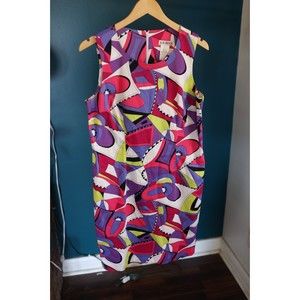 women's 90's VINTAGE J.W. TRECI abstract SHEATH DRESS - size 12